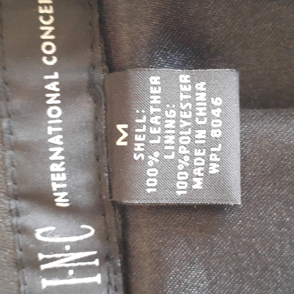 Womens Vintage Black Leather Jacket..brand- INC..size M...NEW - Picture 13 of 14